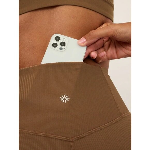 New PL Athleta Elation TIght Walnut RIb Large Petite - Picture 4 of 7